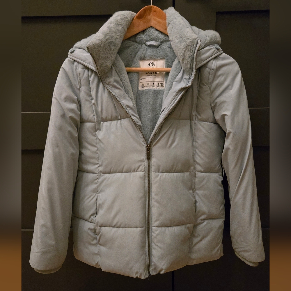 Abercrombie Kids Girl's Light Blue Hooded Coat